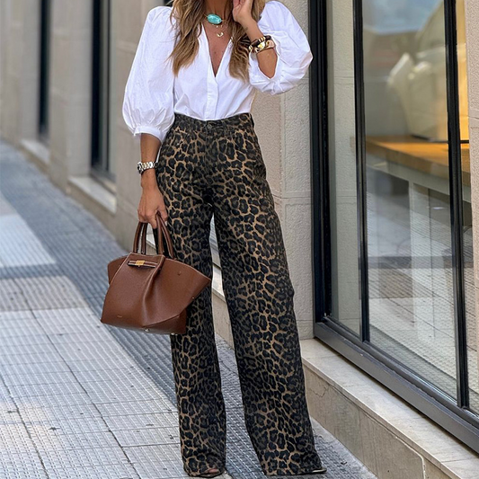 Pantaloni Leopardati